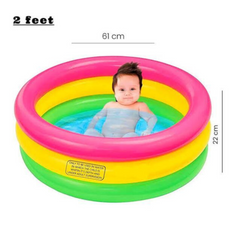 Rainbow Baby Swimming Pool – Soft Vinyl Bath Tub for Kids