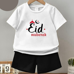 2-Piece Jersey Printed Tracksuit for Kids – Shirt & Shorts Set