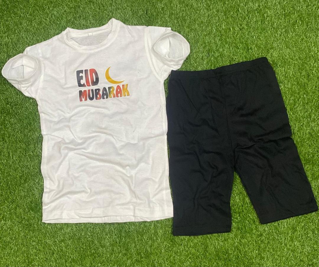 Stylish Kids' Printed Jersey Tracksuit – 2-Piece Shirt & Shorts Set